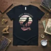 Wolf Moonlight Retro Vintage stylish graphic design printed on comfortable cotton t-shirt