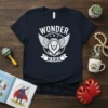 Wonder Mama T-Shirt with a winged lion graphic and laurel wreath, perfect for fierce mothers