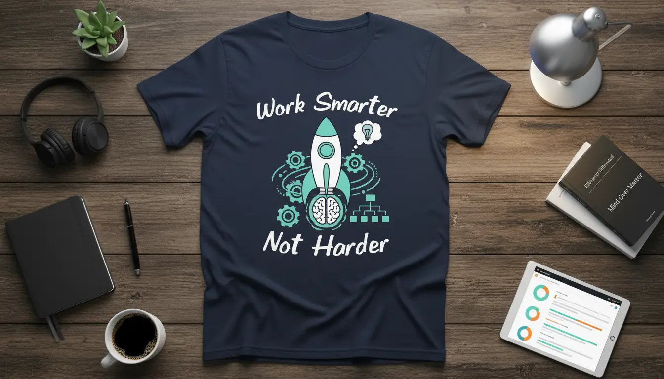 Work Smarter Not Harder T-Shirt Productivity Gift for Innovators