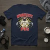 Workout Pug t-shirt design featuring a muscular pug lifting weights with bold red text