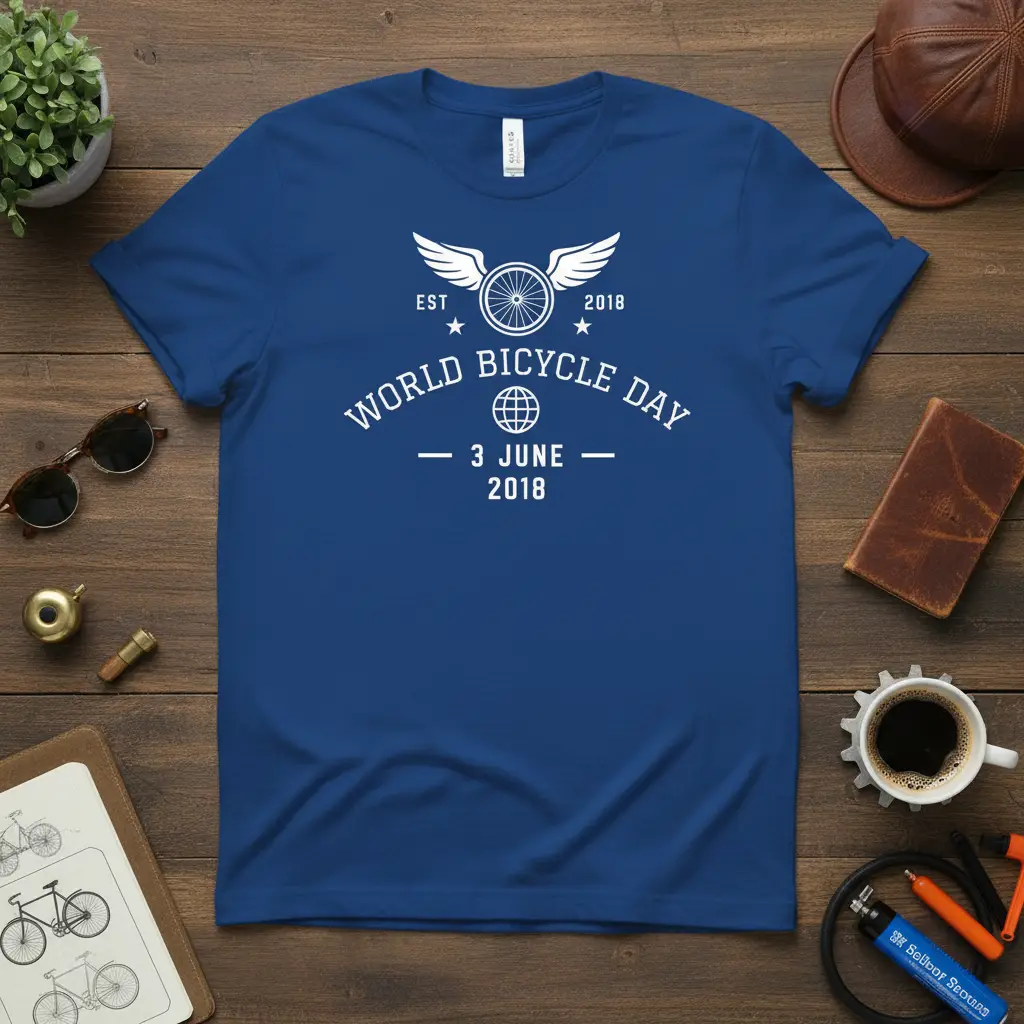 World Bicycle Day 3 June 2018 T-Shirt Cycling Gift
