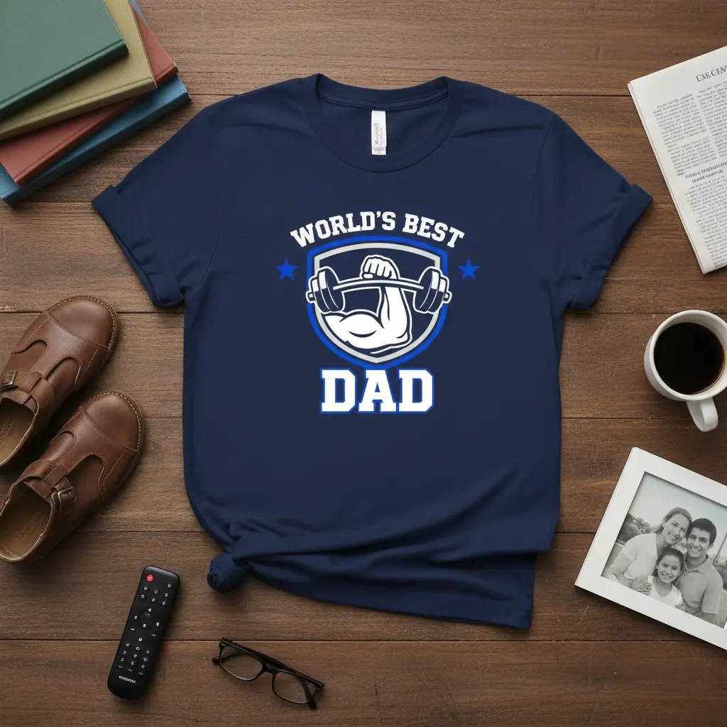 World’s Best Dad Gym T-Shirt Father’s Day Gift Idea