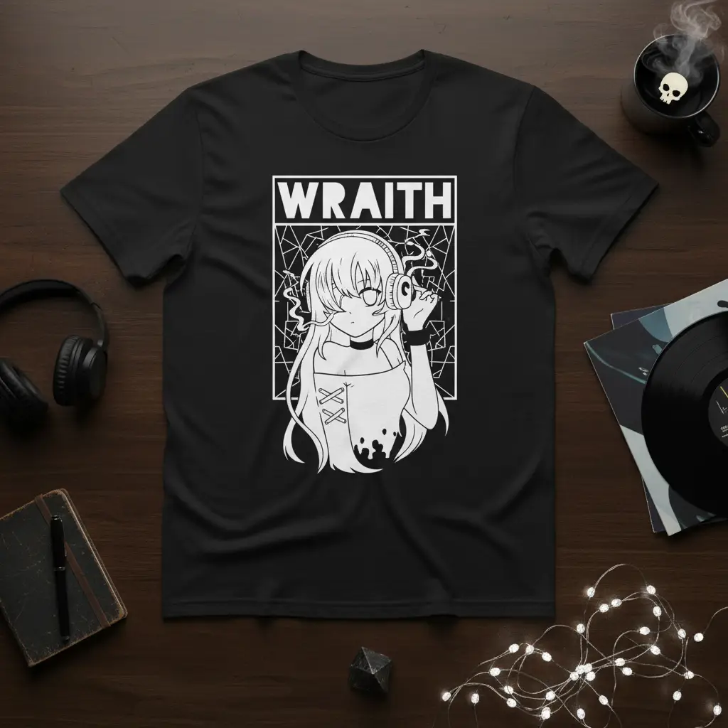 Wraith Anime Girl Gaming T-Shirt for Gamers