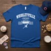 Wrigleyville Chicago Wrightey Field graphic tee with baseball bat and ball design
