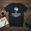 Black t-shirt with white text WYSBSWMD DYSWAGASCS ICWSOIFF SMWEL and a lightbulb graphic containing gears and a brain
