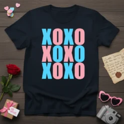 XOXO XOXO XOXO bold graphic design printed on comfortable cotton t-shirt