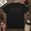 Christian T-Shirt with "XOXO the original love letters" text and barbed wire/crown of thorns graphic
