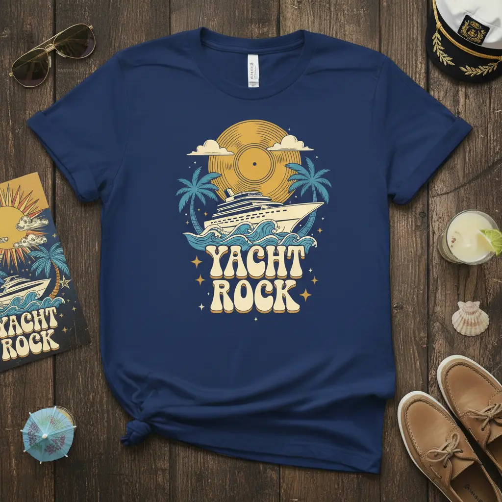 Yacht Rock T-Shirt Retro Cruise Vacation Music Lover Gift
