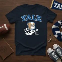 YALE Bulldogs Athletic Dept. bold graphic design printed on comfortable cotton t-shirt