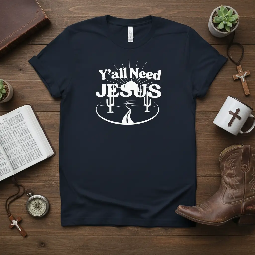 Y’all Need Jesus Christian Faith T-Shirt Religious Apparel