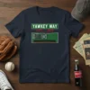 Yawkey Way 1977 x 2018 Boston MA baseball t-shirt design featuring a scoreboard graphic and classic typography