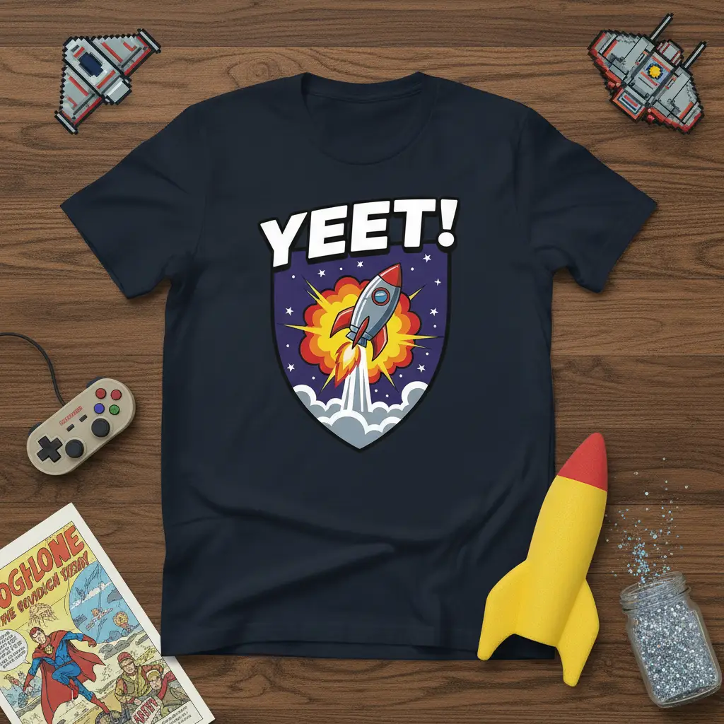 Yeet! Rocket Launch T-Shirt Funny Meme Gift Idea