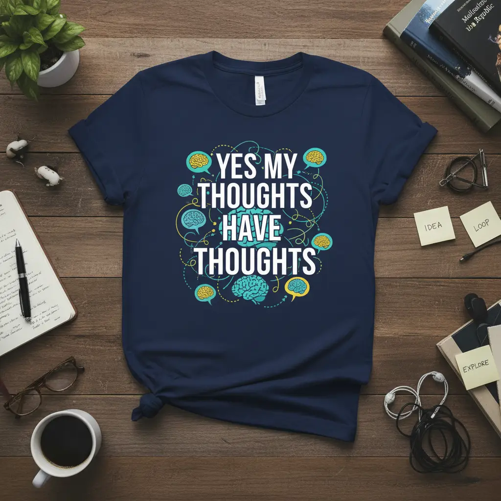 Yes My Thoughts Have Thoughts Funny Psychology T-Shirt