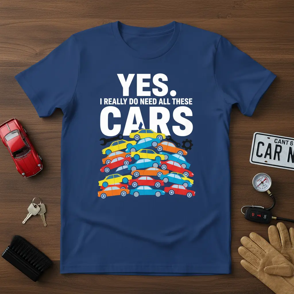 Yes. I Really Do Need All These Cars T-Shirt