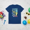 Birthday t-shirt with text "Yesterday I Was 6 Today I'm 7 Six Seven Bruh" in colorful, playful font with balloons