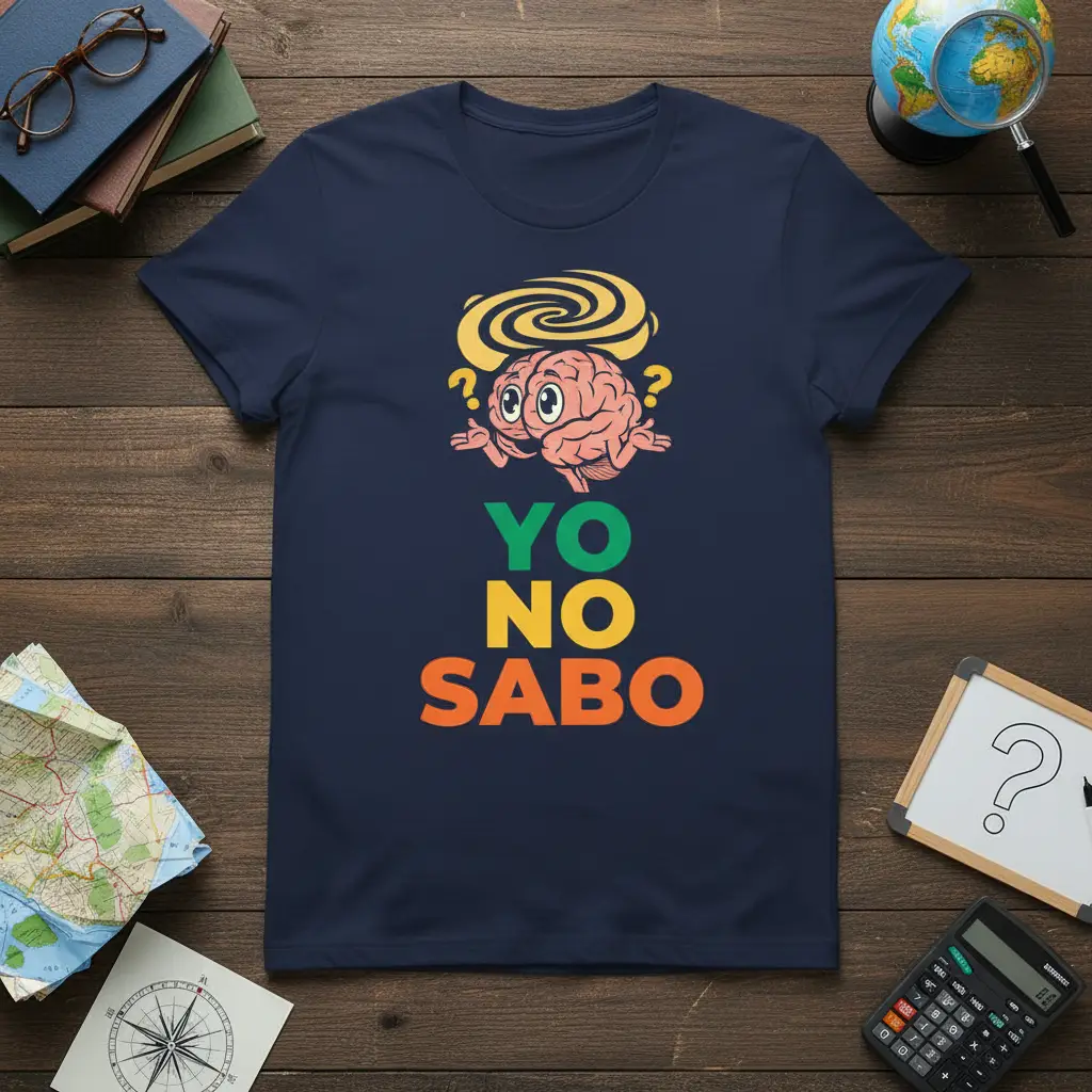 Yo No Sabo T-Shirt Funny Spanish Quote Brain Design