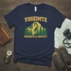 Yosemite Preserve & Protect t-shirt with vintage mountain and forest graphic