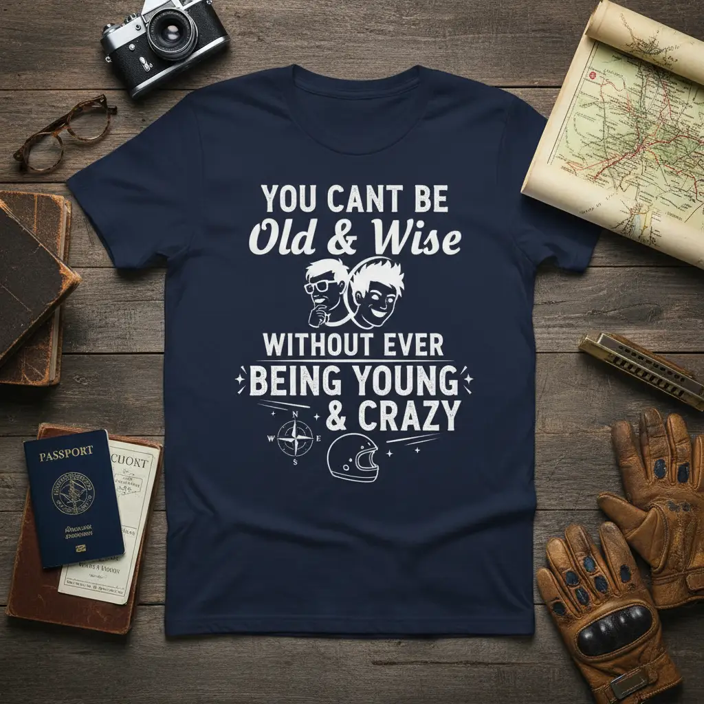 You Cant Be Old & Wise Tee Funny Retro Quote Gift