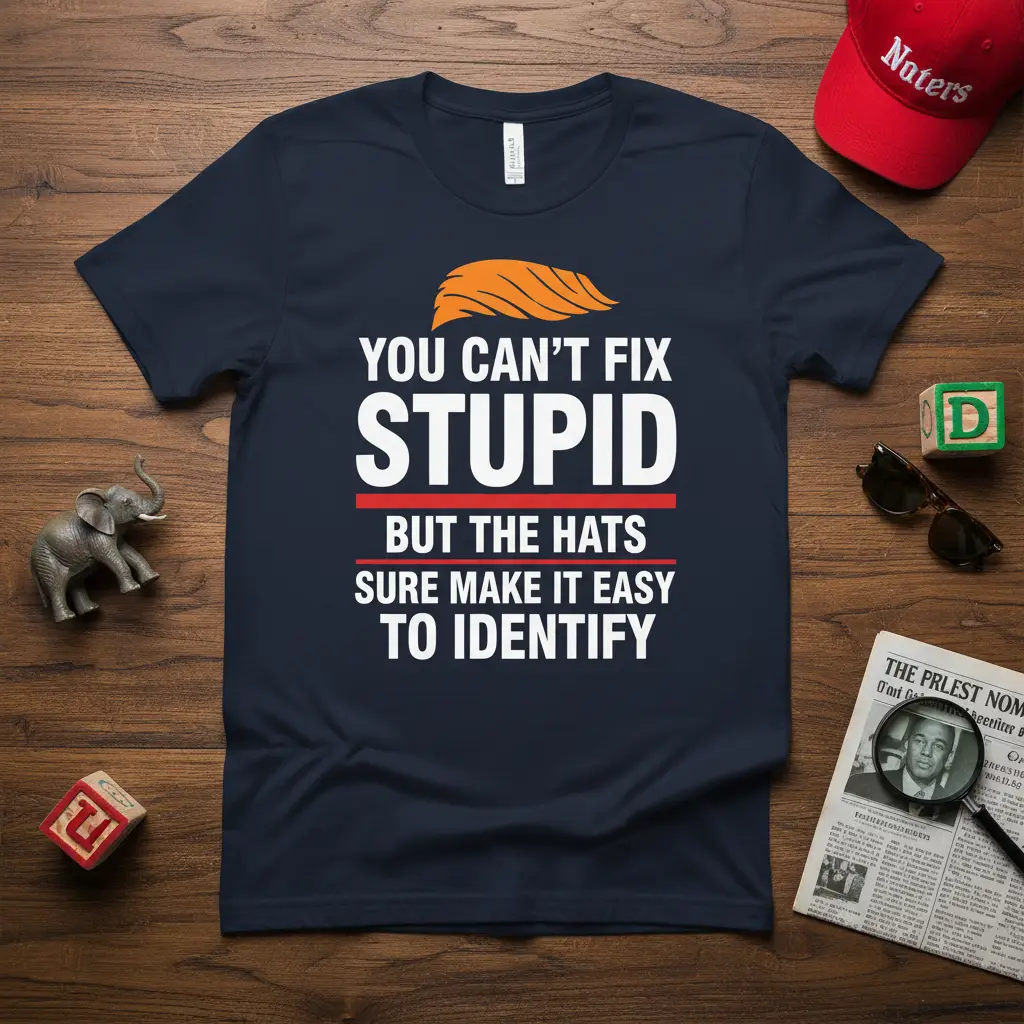 You Can’t Fix Stupid but the Hats Tee Funny Political Humor