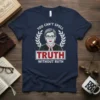 T-shirt design featuring Ruth Bader Ginsburg illustration with text "You Can't Spell Truth Without Ruth"