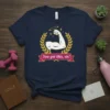 You Got This, Sis! t-shirt design with a flexed muscle arm, halo, laurel wreath, and banner