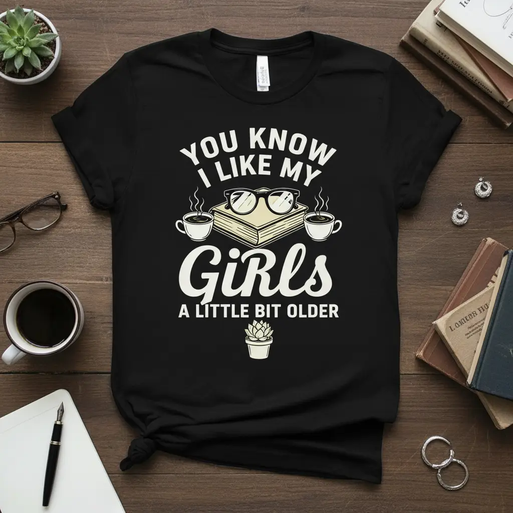You Know I Like My Girls a Little Bit Older Book Lover Tee
