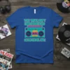 You Wouldn't Understand Oldschool Mix text with retro boombox graphic on a blue t-shirt