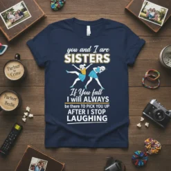 Sister quote t-shirt reading "you and I are SISTERS If You fall I will ALWAYS be there TO PICK YOU