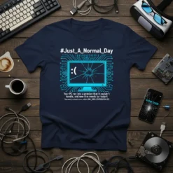 Your PC ran into text design featuring stylish typography on quality t-shirt
