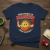 Your Potato Is Mashed Here Already funny mashed potato graphic t-shirt design with boxing gloves and muscular arms