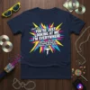 Navy t-shirt with "YOU'RE JUST LOOKING AT ME I'M EVERYWHERE" in colorful retro font, inspired by Charli XCX