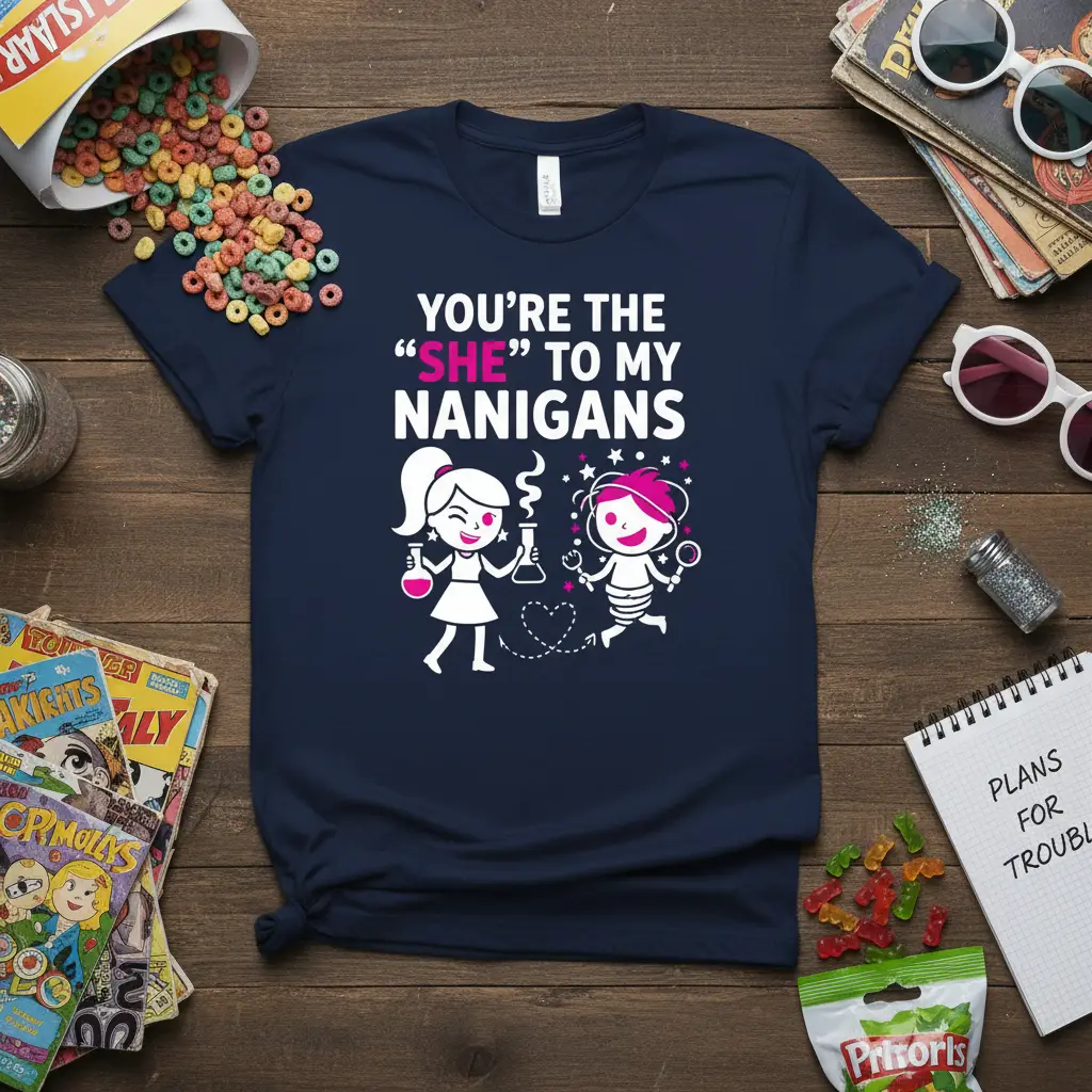 You’re the “she” to My Nanigans T-Shirt Funny Best Friend Gift