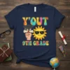 Y'OUT 9TH GRADE graduation t-shirt with a retro sun graphic and diploma
