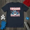 Yukigassen Snowball Battle t-shirt design featuring cartoon characters in a Japanese winter setting