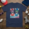 ZEEBROS graphic tee featuring two cool zebras wearing sunglasses and letterman jackets, with "ZEEBROS" text below