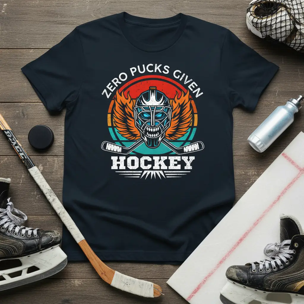 Zero Pucks Given Hockey Player T-Shirt Gift