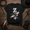 Zorro Inspired Design bold graphic design printed on comfortable cotton t-shirt