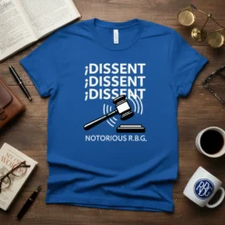 ¡DISSENT ¡DISSENT ¡DISSENT NOTORIOUS R.B.G. detailed graphic design printed on comfortable cotton t-shirt