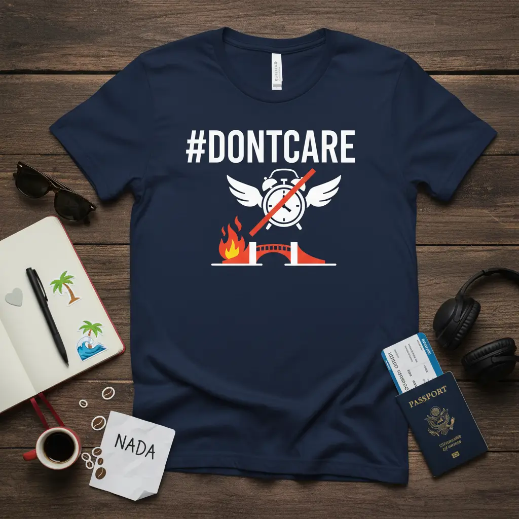 #dontcare Sarcastic Humor Tee Funny Statement Shirt