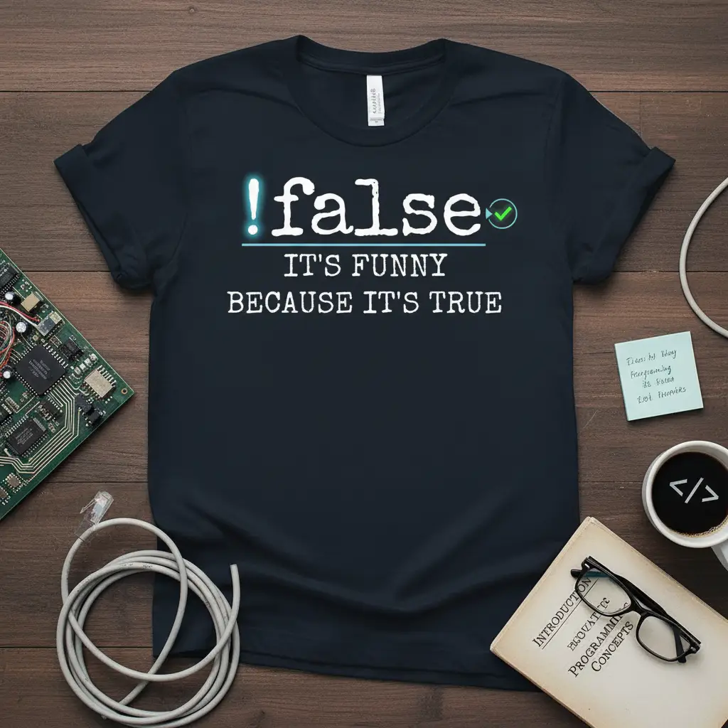 !false It’s Funny Because It’s True Programming Tee