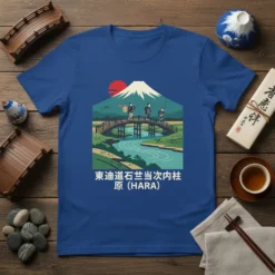 東海道石畳次第内柱 原 (HARA) bold graphic design printed on comfortable cotton t-shirt