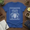 "I will not let anyone walk through my mind with their dirty feet." quote t-shirt featuring a neoclassical building, an