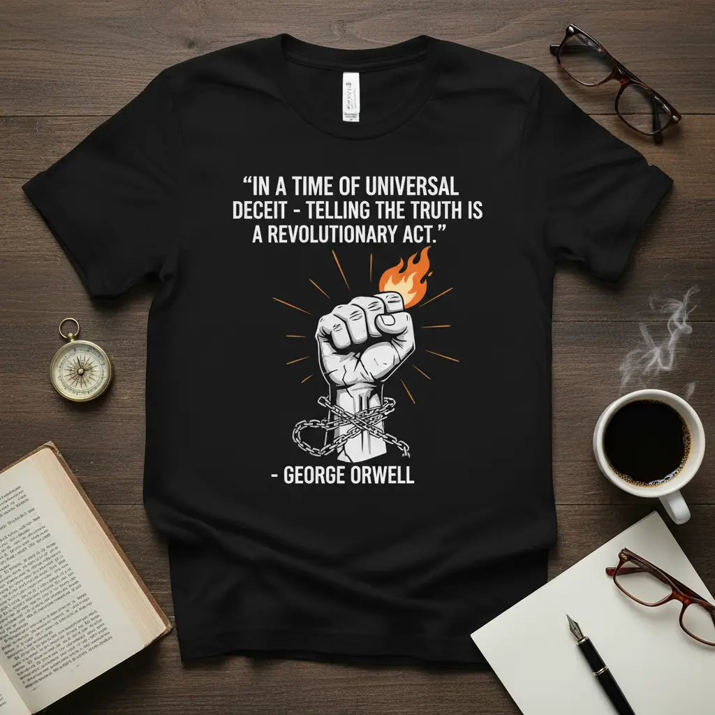 “in a Time of Universal Deceit Telling the Truth Is a T-Shirt