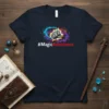 #MagicResistance graphic tee with a fist punching through magical energy, designed for fantasy gamers and RPG players