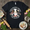 "This Bunny Owns The Kitchen" text with a chef bunny graphic wearing a chef hat and holding cooking utensils on