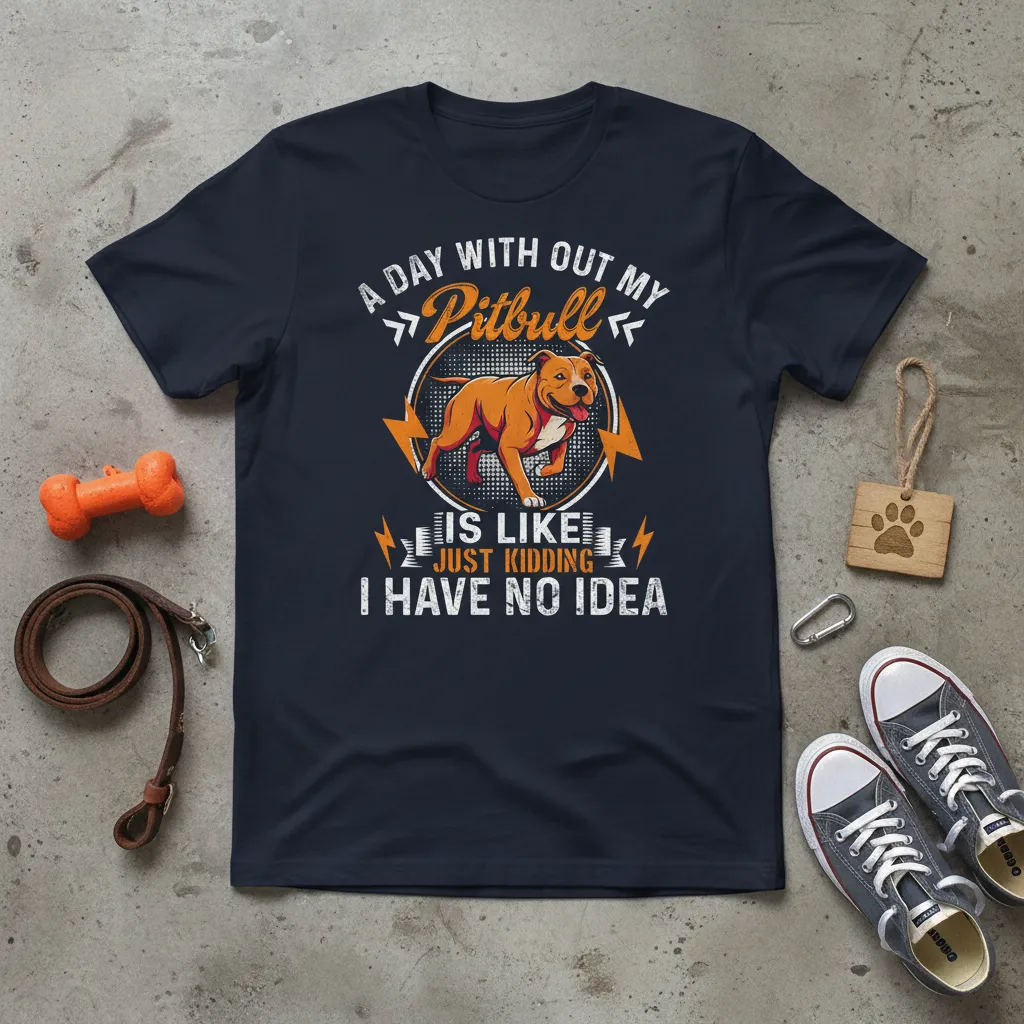 A Day With Out My Pitbull Funny Quote T-Shirt for Dog Lovers