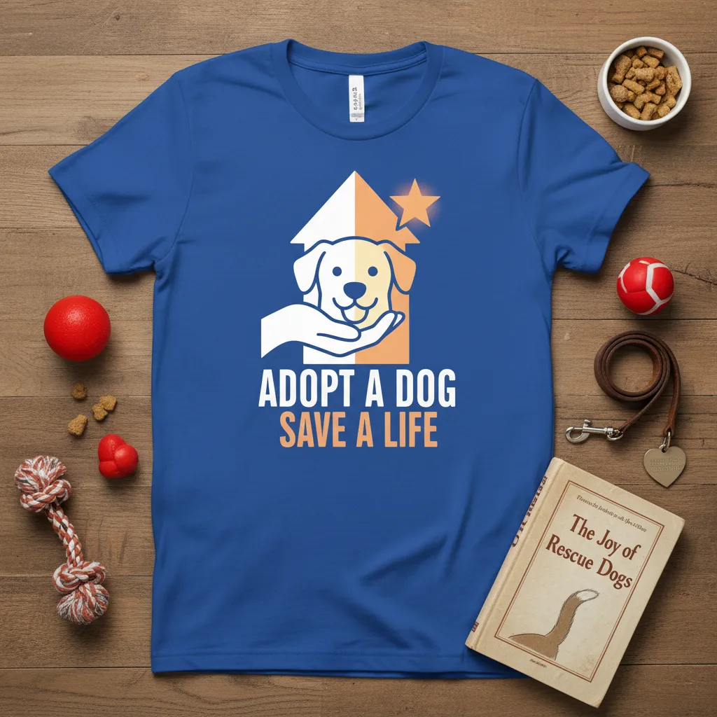 Adopt a Dog Save a Life T-Shirt Animal Rescue Gift
