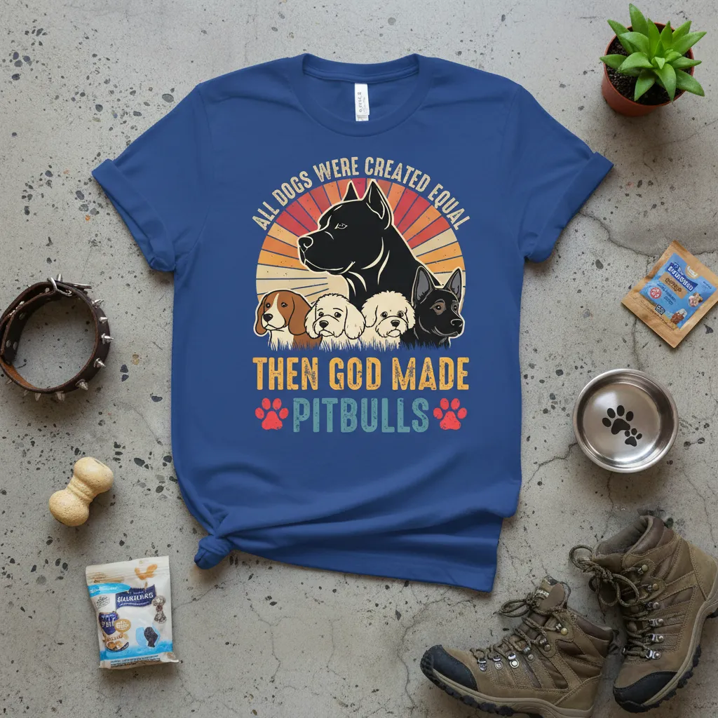All Dogs Were Created Equal Then God Made Pitbulls Tee