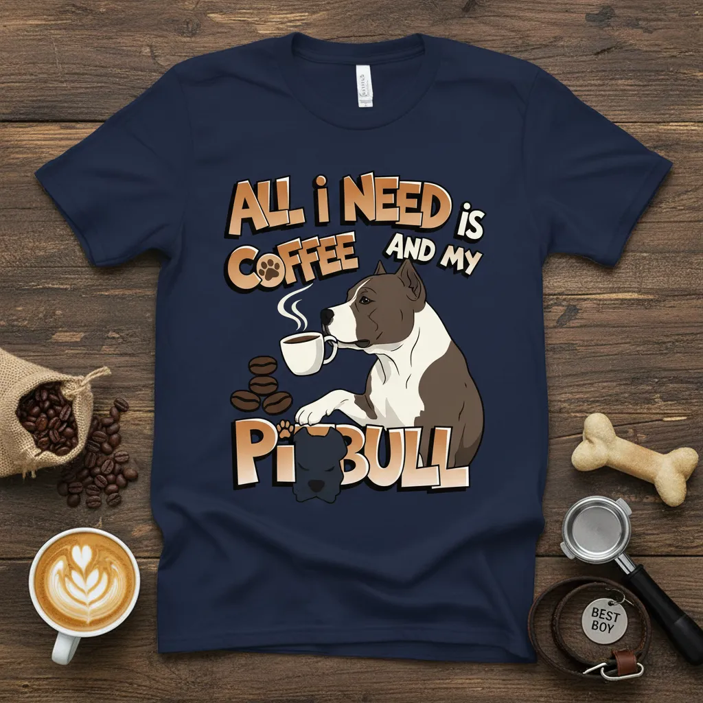 All I Need Is Coffee and My Pitbull T-Shirt