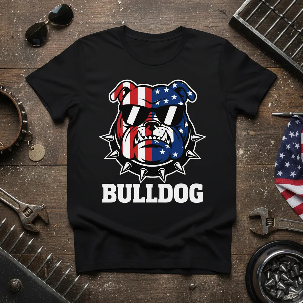 American Bulldog T-Shirt Patriotic Dog Lover Gift